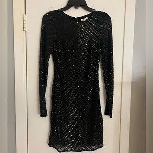 BLACK SEQUIN DRESS